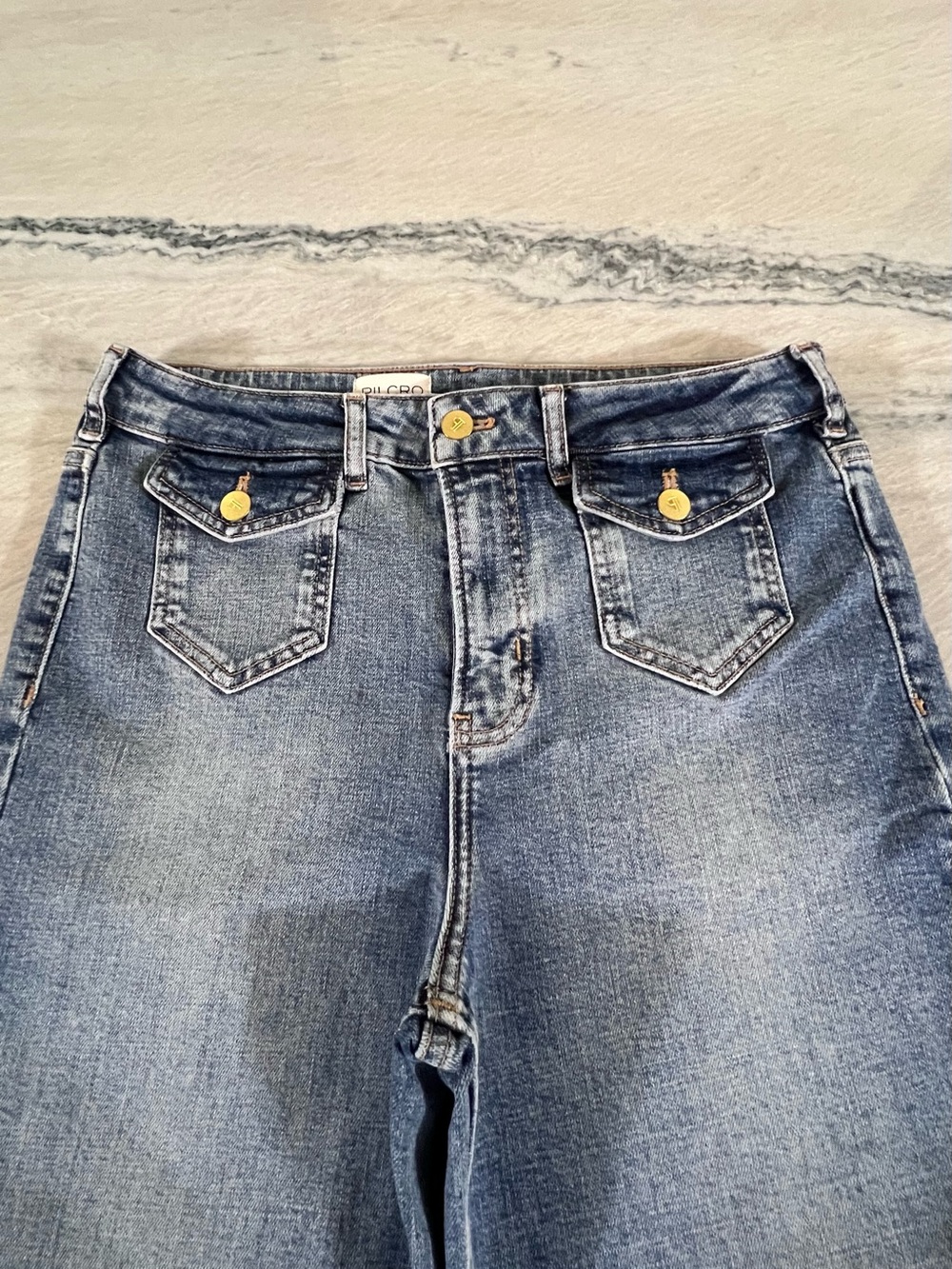 Pilcro Anthropologie Pocket High-Rise Flare Jeans- NWOT - Picture 5 of 12